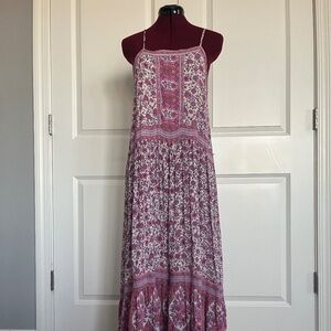 Spell Pink Floral Maxi Dress